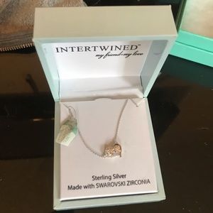 Sterling Silver Swarovski Heart Necklace